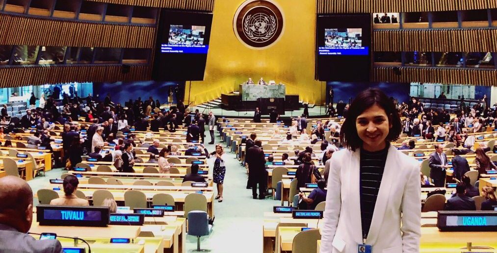 Photo of WWDA staff member, Heidi at COSP12