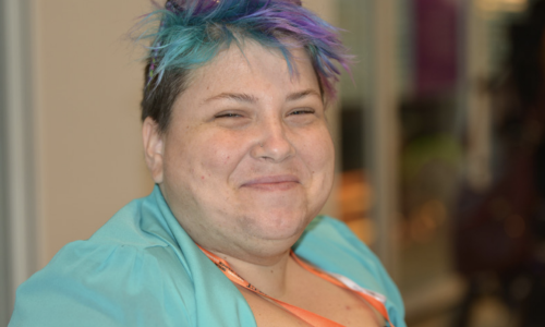 Photo of woman with disability who attended National forum.