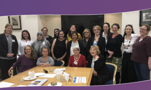 Photo of group of women at the forum.