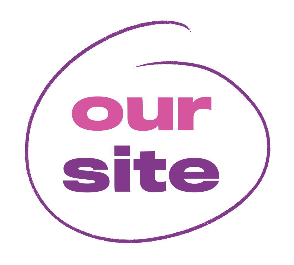 Our Site logo in purple circle