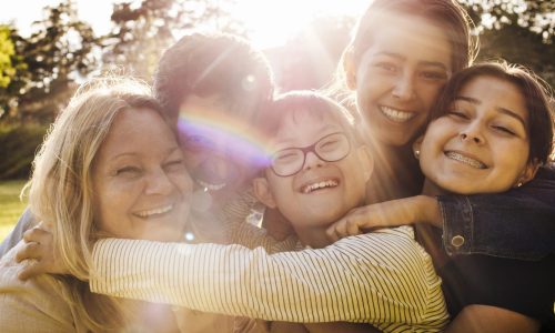 A photo of 5 women representing disability and diversity