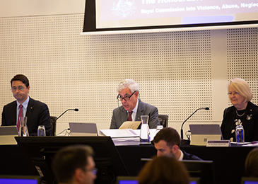 Photo of the commissioners at a DRC Public Hearing