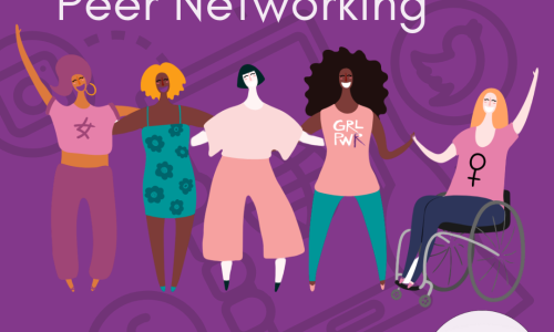 [Image: Dark purple background with a black image faded in the background of an illustration with a hand holding a phone connecting to different types of social media. Text at the top reads ‘WWDA LEAD Peer Networking’. The LEAD logo is in the bottom right corner and text reads ‘LEAD, Women With Disabilities Australia (WWDA)’, the illustration in the centre of the image is of five women with different disabilities representing different cultures.]