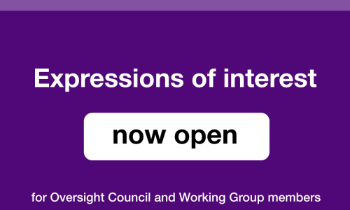 Dark purple background with white text that reads National Autism Strategy, Expressions of interest now open, for oversight council and working group members